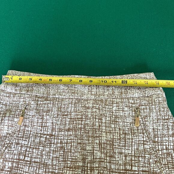 Jamie Sadock Skort Size 4 Brown White Textured Pattern Golf Skirt Shorts Lined - Picture 10 of 11